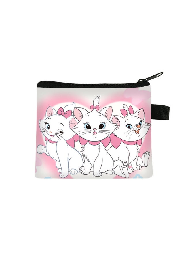 New Mary Cat Coin Purse Cute Mini Storage Pouch Children's Short-style Portable Key Card Holder