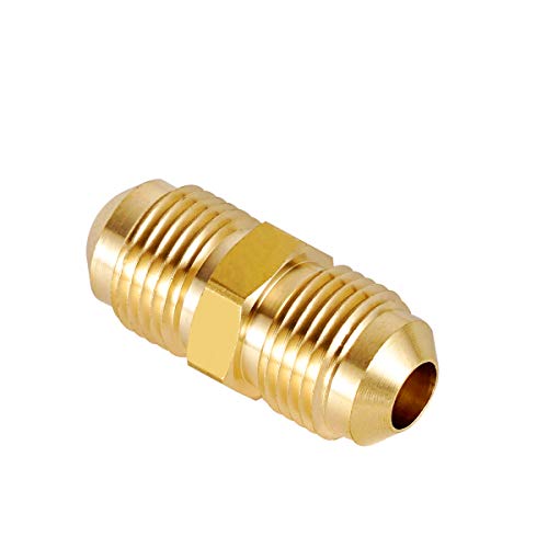 Breezliy 3/8" Male Flare x 3/8" Male Flare Connector Gas Adapter Union Brass Tube Coupler Pipe Fitting (2PCS) - Image 4