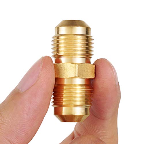 Breezliy 3/8" Male Flare x 3/8" Male Flare Connector Gas Adapter Union Brass Tube Coupler Pipe Fitting (2PCS) - Image 5