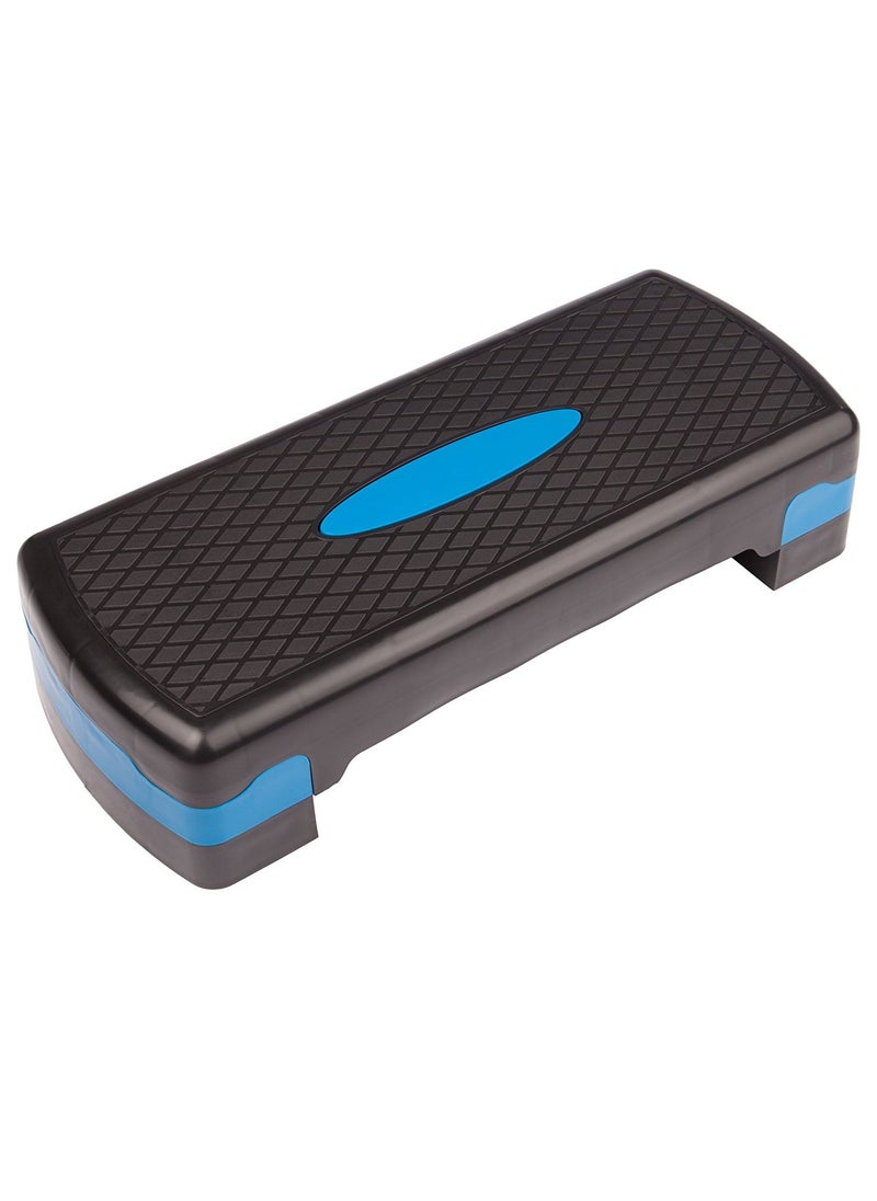 Generic Adjustable Fitness Aerobic Exercise Step Board 68x28x10/15 CM, BlackxBlue  - Image 1