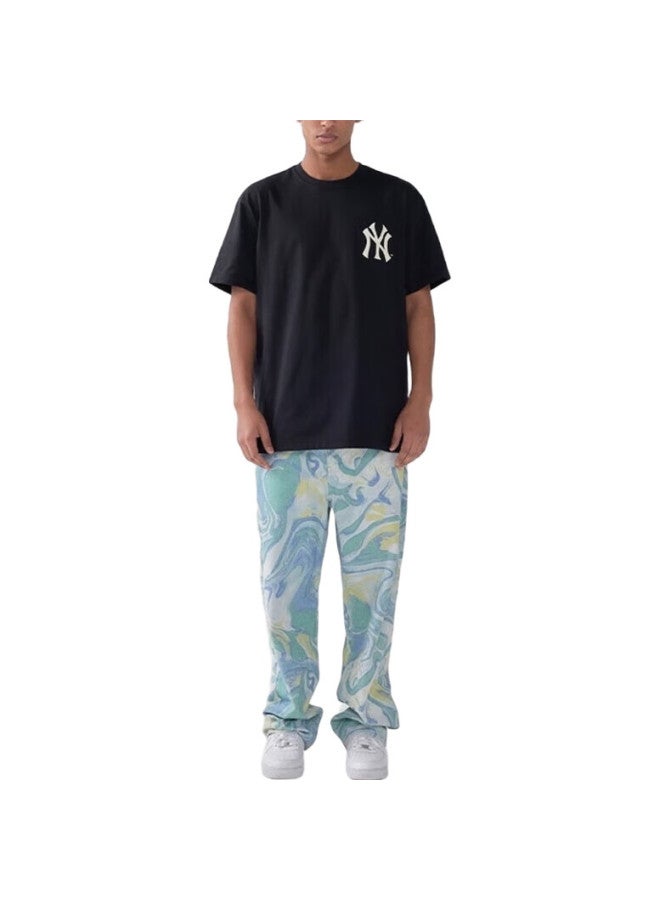 NEW ERA New Era X Mlb Collaboration, New Era Sports T-Shirt, Unisex Couple'S Ny Round Neck, Pure Cotton Short Sleeve, 13086597-M - Image 2