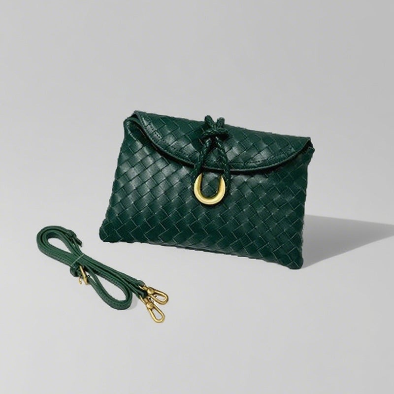 Carefully Selected Liberta Hand-Woven Envelope Bag, Clutch Bag, Large-Capacity Shoulder Crossbody Bag, Evening Flap Bag - Image 1