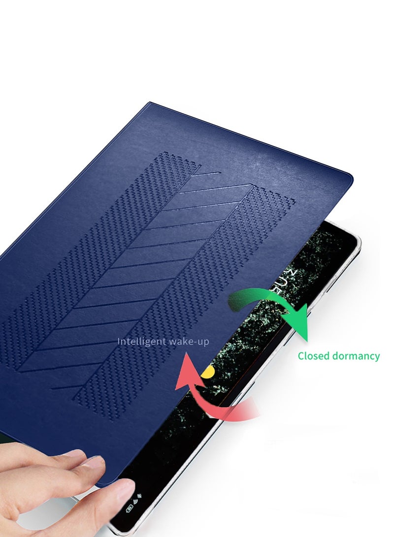 BYTER Honor Pad X7 2025 (8.7 inches) Classic PU Leather Trifold Stand Flip Case Cover (TCFPSR) - Navy Blue - Image 5