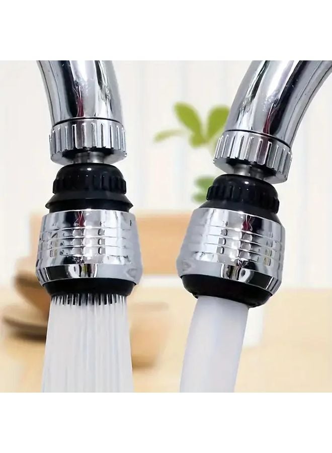2pcs Silvery Faucet Aerator Water Saver Splash Proof Filter Mesh Quick Attachment - Image 2