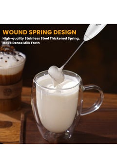 TNW Milk Frother, TNW Mini Handheld Electric Whisk Portable Coffee Frother with 2 Spring Whisks, 3-Speed, Rechargeable Foam Maker Beverage Mixer for Coffee, Latte, Matcha, Cappuccino and Hot Chocolates (Black)  - Image 4