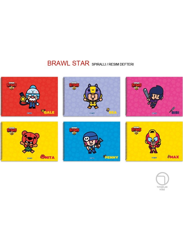 Gıpta Brawl Stars Spiral 17X24 15 Sheets Drawing Book 