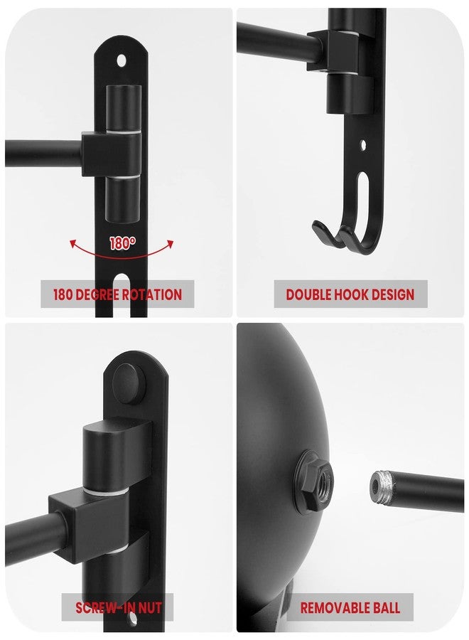 LIFXIZE Helmet Hanger Helmet Hanger Wall Mount 180° Rotation with 2 Hooks Helmet Holder for Motorcycle Bike Racing Coats Suit Sports Gear - 2 Pack - Image 4
