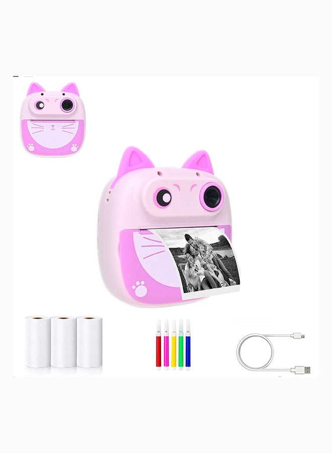 Toyland Kids Instant Print Camera-Cute design,Includes 3 Print rolls,5 Color Pens and USB Cable-Digital Camera for girls and boys - Image 1