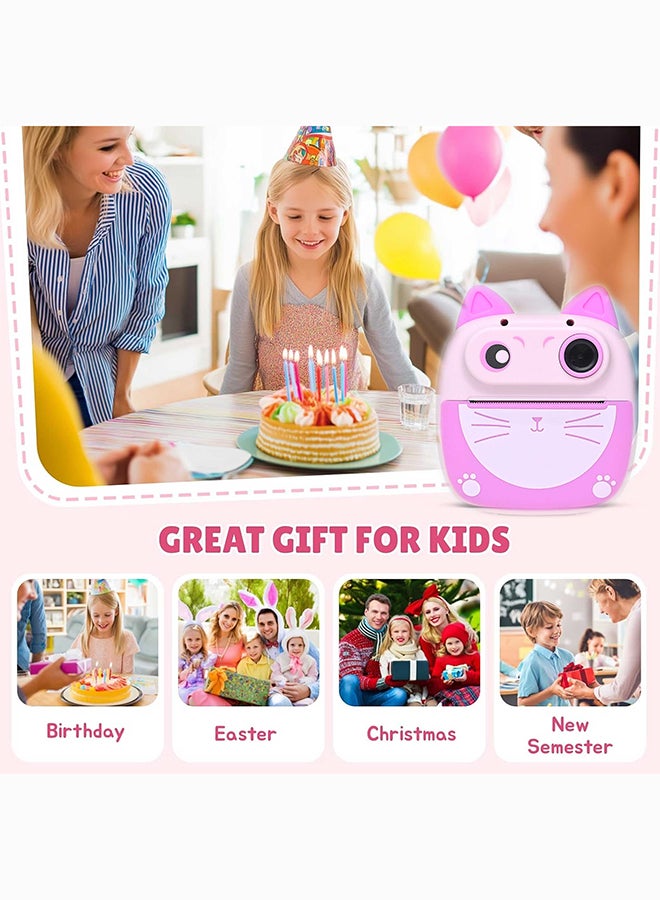 Toyland Kids Instant Print Camera-Cute design,Includes 3 Print rolls,5 Color Pens and USB Cable-Digital Camera for girls and boys - Image 2