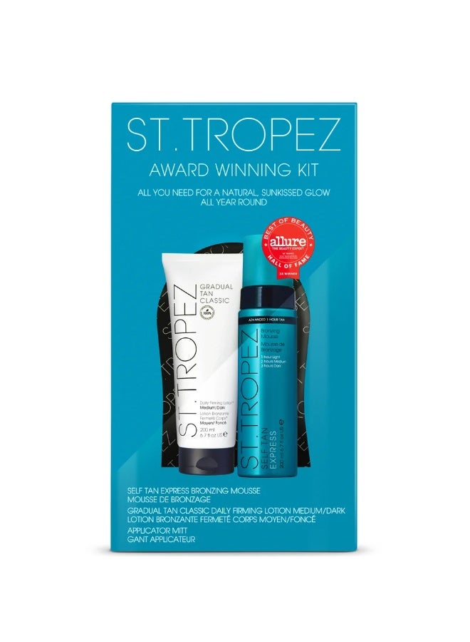 ST.TROPEZ St. Tropez Express Bronzing Mousse 200ml And Gradual Tan Firming Body Lotion Medium/Dark 200ml Kit - Image 1