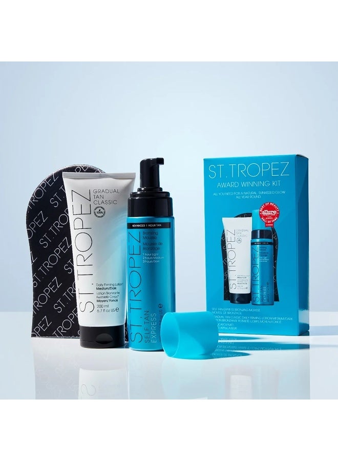 ST.TROPEZ St. Tropez Express Bronzing Mousse 200ml And Gradual Tan Firming Body Lotion Medium/Dark 200ml Kit - Image 2