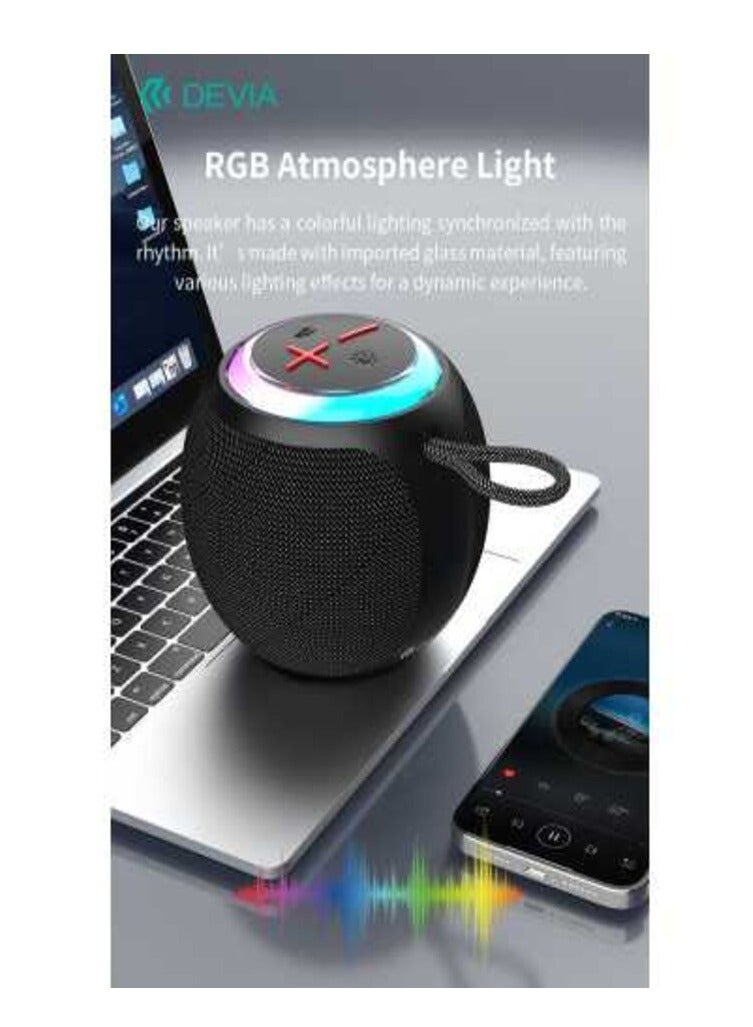 ديفيا مكبر صوت بلوتوث محمول Devia EM505 Sound Lite1 5W أسود - Image 3