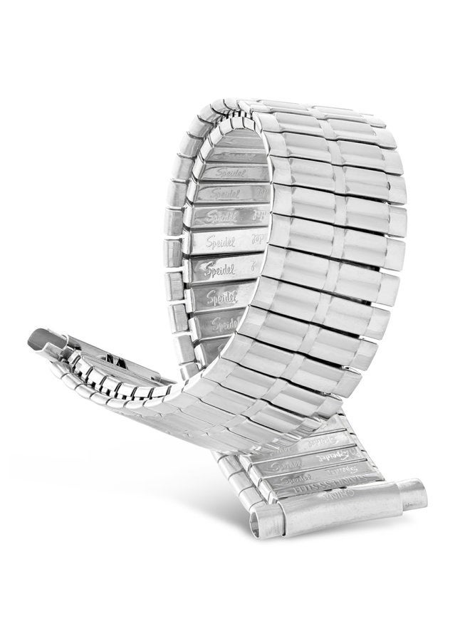 Speidel Menâ€™s Stainless Steel Comfortable Stretch Watch Band Gold Tone Silver Tone or Black Replacement Strap 16-22mm Curved End or Straight End with No Clasp Long or Extra Long - Image 1