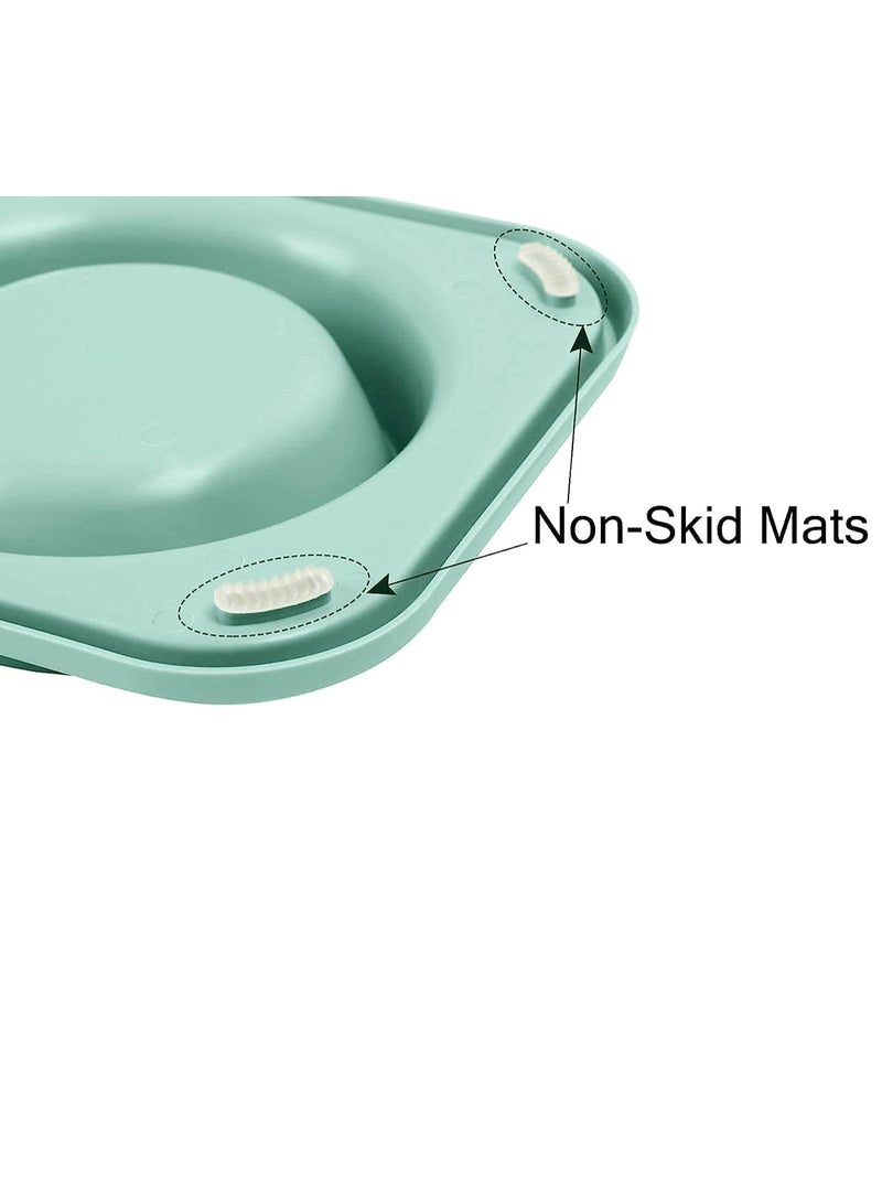 سجن سفما القط الغذاء وعاء ، وعاء القط المضادة للانزلاق المضادة سبلاش سيليكون حصيرة ، مع دعم بروبلين ، قابلة للفك الفولاذ المقاوم للصدأ الغذاء والماء لوحة ، مناسبة للقطط والجراء - Image 2