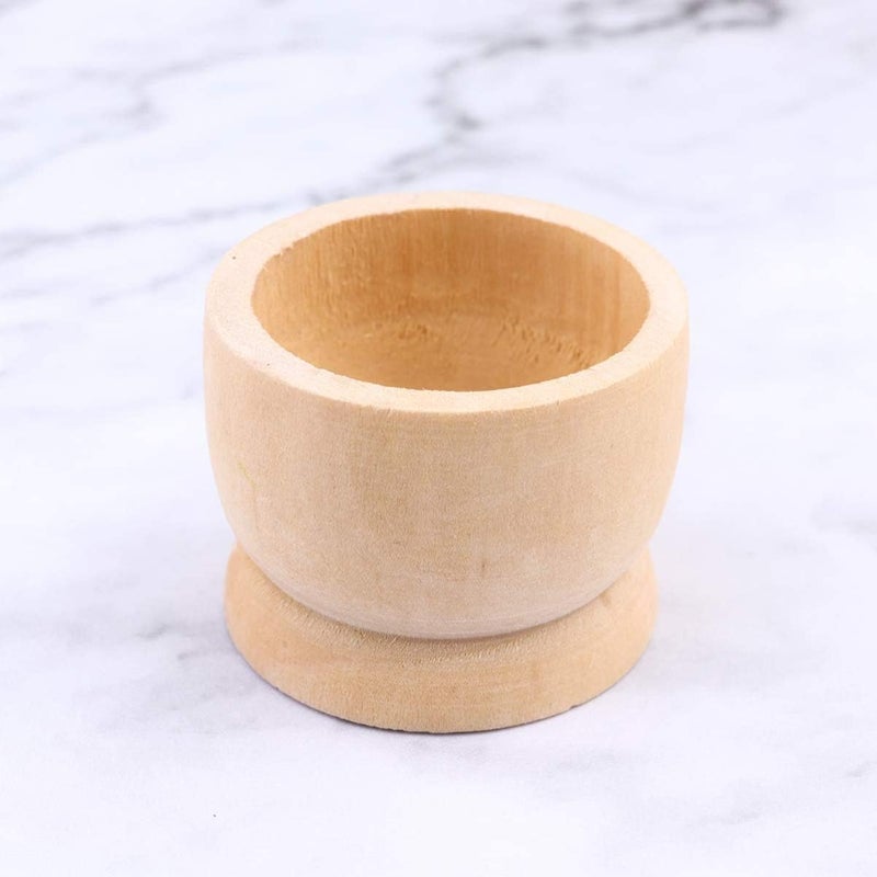 koTTIYA 12-Pack Wooden Egg Cup Holders Unfinished Wooden Egg Stands for Kids Craft Easter Birthday Baby Shower Party Supplies - Image 2