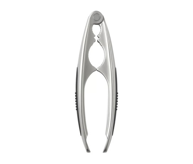 Nutcracker, Home Kitchen Tool Accessory Nutcrackers, Nickel-Plated Nut and Seafood Cracker with Non-Slip Black Handles, Manual Nut Opener for Walnuts, Pecans, Almonds, Crab Legs and Lobster Claws - Image 1
