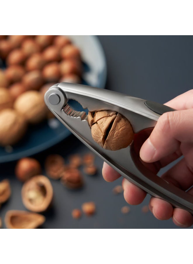 Nutcracker, Home Kitchen Tool Accessory Nutcrackers, Nickel-Plated Nut and Seafood Cracker with Non-Slip Black Handles, Manual Nut Opener for Walnuts, Pecans, Almonds, Crab Legs and Lobster Claws - Image 2