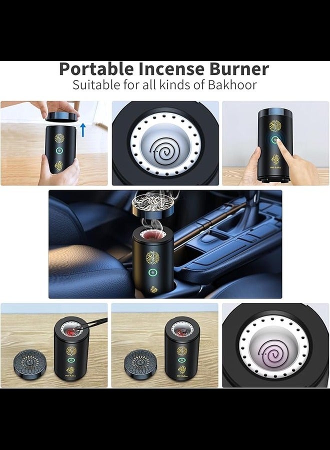 Oud bukhoor 2 in 1 Electric Incense Burner with Quran Speaker, Remote Control Bakhoor Burner Aroma Diffuser for Car Office Home Bedroom Living Room Study Spa, SQ-600 - Image 3