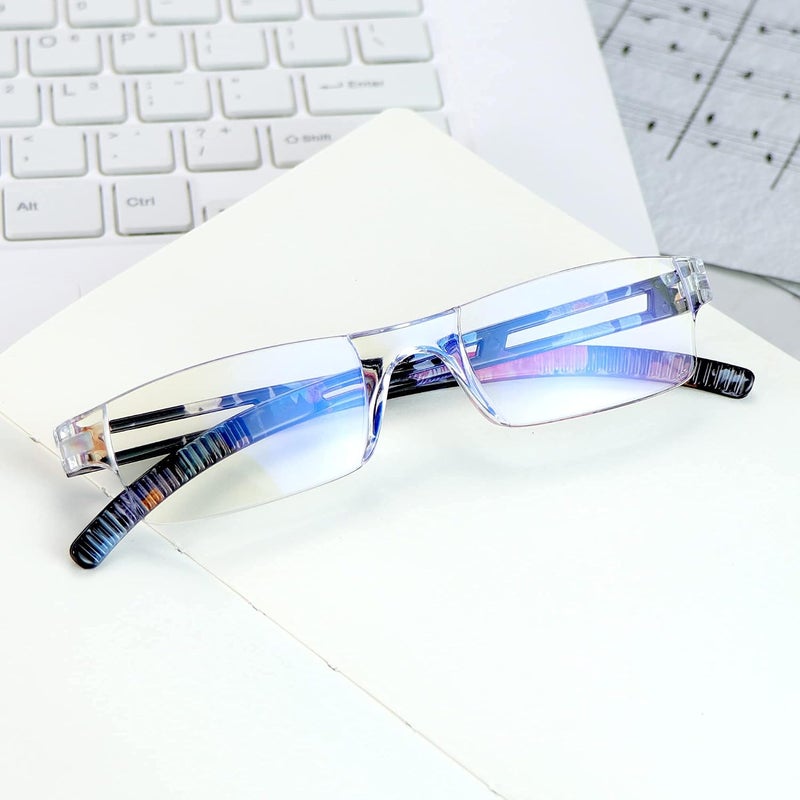 VisionGlobal 5/8 Pairs Reading Glasses, Computer Reading Glasses for Women and Men, Fashion Square Eyewear Frame - Image 5