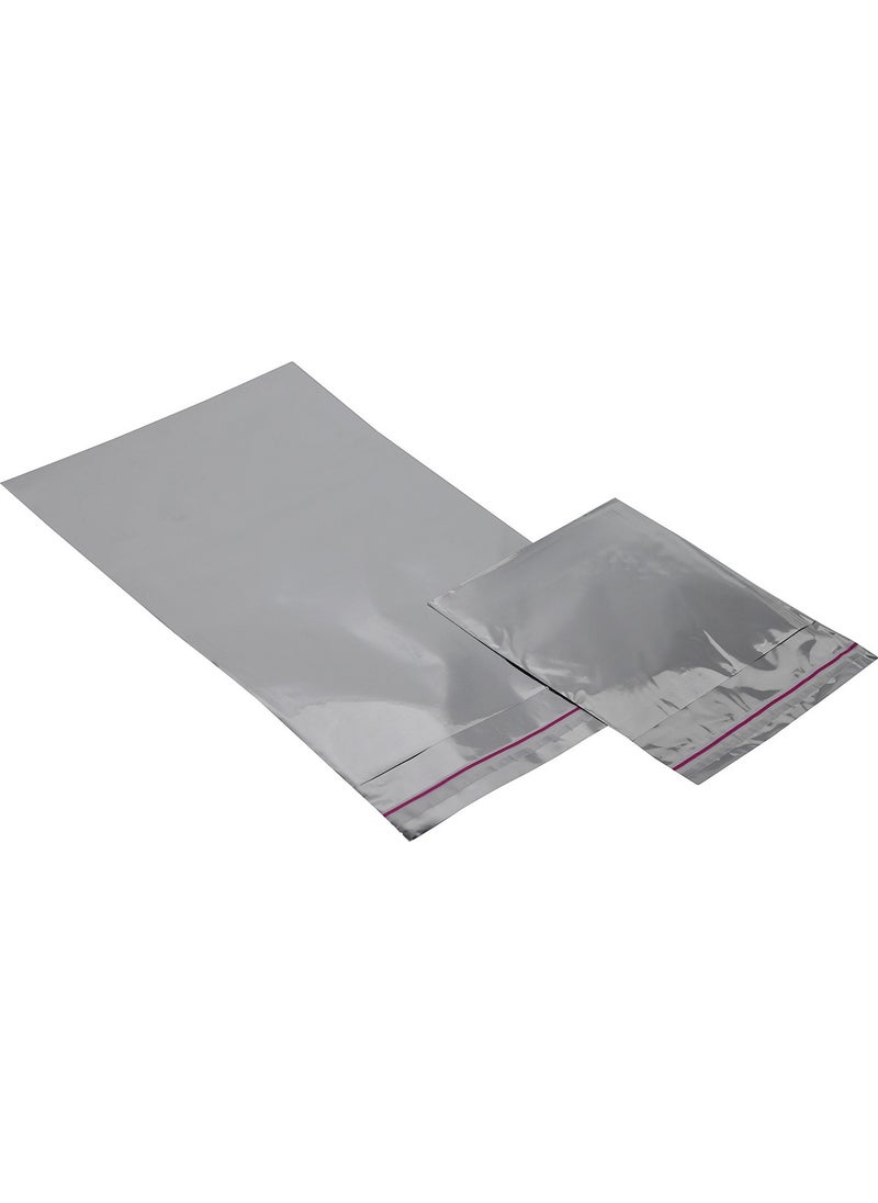 Repro Design - 40X60 Silver 50 Pieces Adhesive Metalized Gift Bag Metallic Silver Gift Packaging Package - Image 1