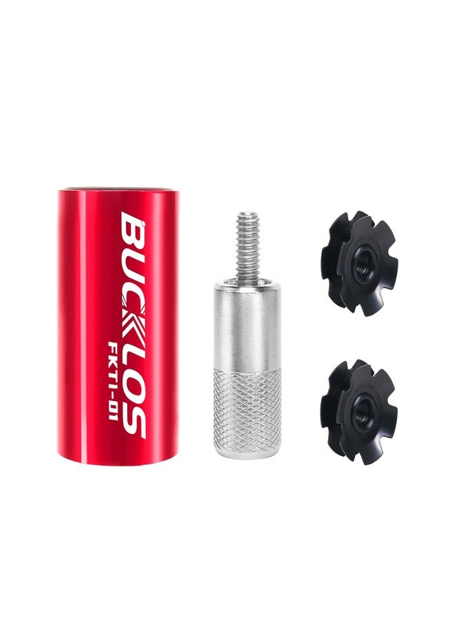BUCKLOS Bike Fork Star Nut Setting Install Tool with Free Star Nuts and Spare Special Screws for 1", 1-1/8" Threadless Fork Tubes and Headset System, Stainless Steel Bicycle Star Nut Installation Tool - Image 1