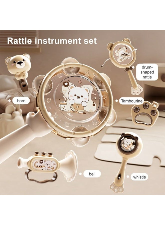 6PCS rattle toy set Early childhood musical instruments Hand drum Hand rattle Music enlightenment - Image 3