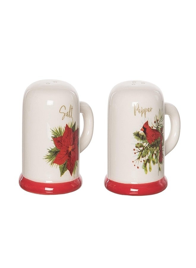 Transpac Dolomite Christmas Cardinal Salt and Pepper Shaker Set - 3" Multicolor Tabletop Decor, Set of 2, Food Safe, Perfect for Holiday Dining Multicolor - Image 4