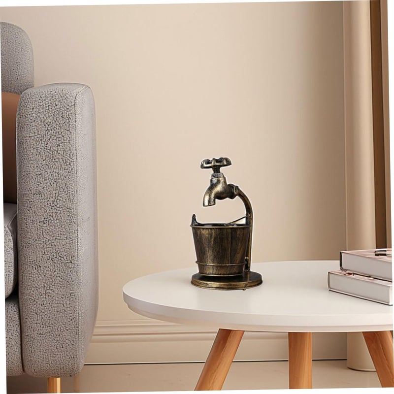 Vintage Iron Ashtray Container for Home Bar Office Decor with Stable Base - Image 5
