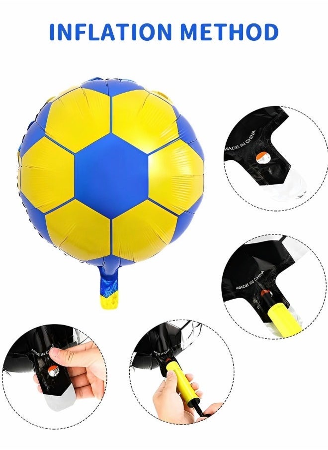 ميكسد 15 قطعة مجموعة بالونات كرة القدم ، بالون رقائق كأس البطولة ، زينة حفلات كرة القدم ، زينة عيد ميلاد موضوع رياضي ، بالون لاتكس ، بالونات فيلم الألومنيوم - Image 3