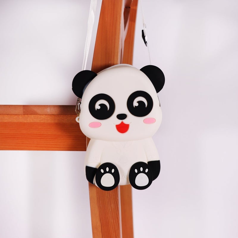 Ogi Mogi Toys Panda Colorful Shoulder Bags for Girls, Mini Silicone Fidget Bag with Adjustable Strap, Squishy Crossbody Purse, Perfect Sensory Toy Gifts for Kids Aged 3-10 - Image 2
