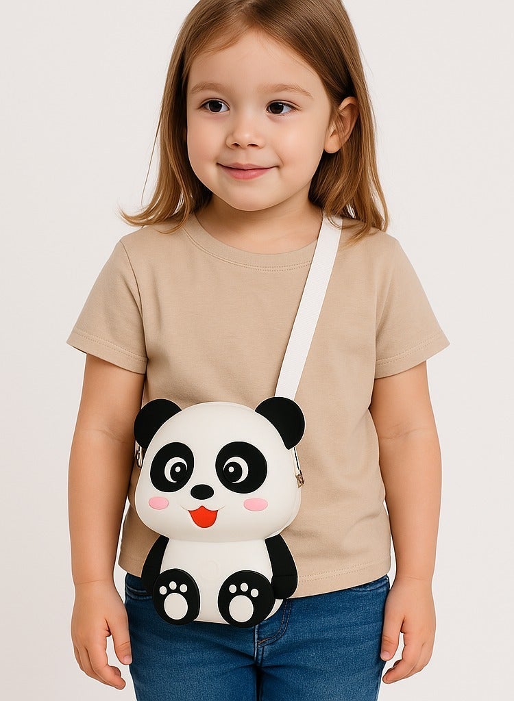 Ogi Mogi Toys Panda Colorful Shoulder Bags for Girls, Mini Silicone Fidget Bag with Adjustable Strap, Squishy Crossbody Purse, Perfect Sensory Toy Gifts for Kids Aged 3-10 - Image 1