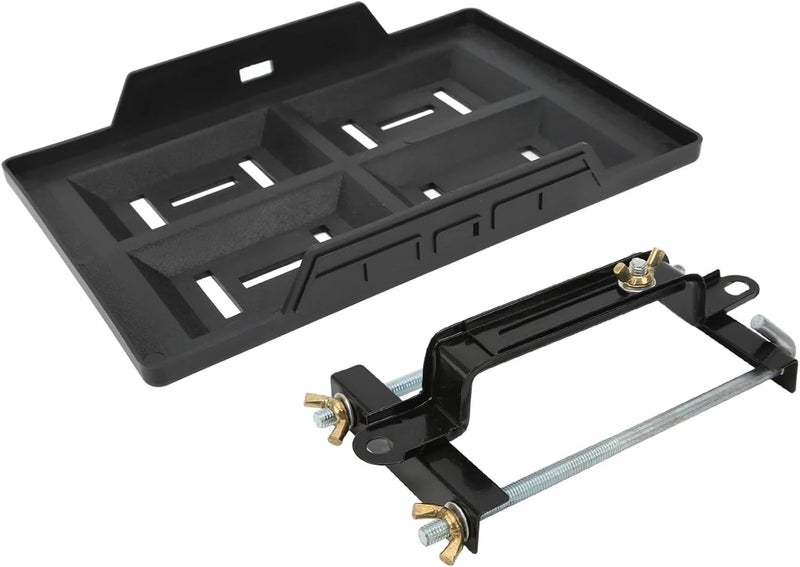 Battery Tray Battery Tray Bracket Kit Car Battery Hold Down Tray Bracket Set Recessed Slots Sturdy Construction for 27 30 31 Series Batteries(2pcs) - Image 5