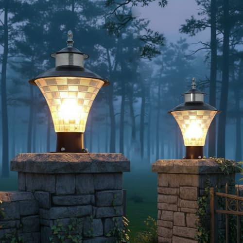 Lyse Decor Gate Light for Home Gate, Waterproof Outdoor Gate Lamps for Pole, Boundary Lamp, Compound Gate Light, Wall Lamps, and Pillar Lights (GL06, Pack of 2) - Image 1