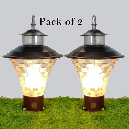 Lyse Decor Gate Light for Home Gate, Waterproof Outdoor Gate Lamps for Pole, Boundary Lamp, Compound Gate Light, Wall Lamps, and Pillar Lights (GL06, Pack of 2) - Image 4
