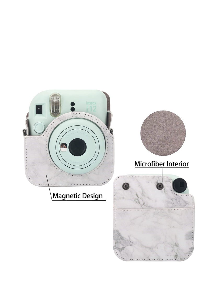 Captaintech Protective Case Compatible with Fujifilm Instax Mini 12, Case for Fuji Instax Mini 12, with Accessory Pocket and Adjustable Strap Present to Friends and Families - Image 3