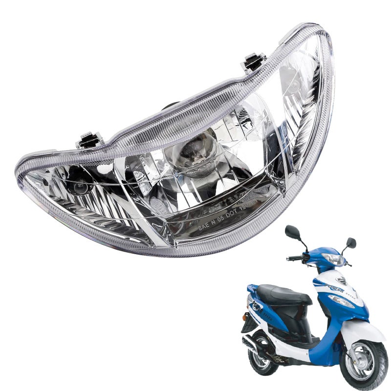 مجموعة مصباح أمامي من مينهو للدراجة النارية لمركبة بنتنج 50cc الصينية أجزاء سكوتر موقد هالوجين 12V 35W ضوء أصفر