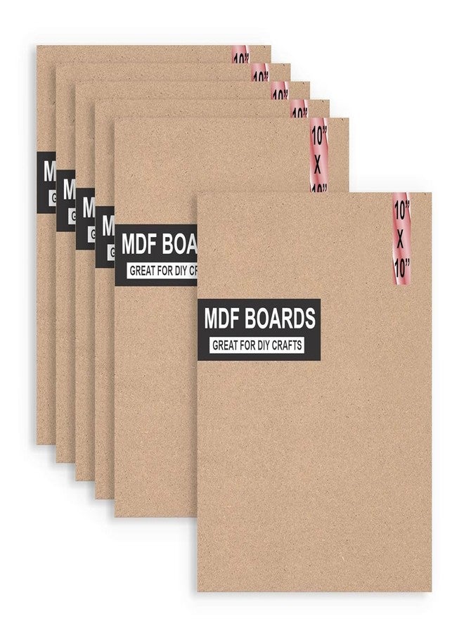 Berrybox 10x10 inch Square MDF Boards for Mandala, Lippan, Resin Art & Craft, 3mm Thick - Premium Cardboard Material for Artists, Art and Craft Students (10) - Image 1