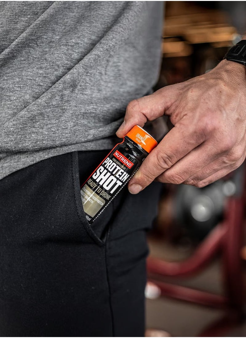 NUTREND - Protein Shot 60ml (20 Pack) - Orange Flavor, Hydrolyzed Protein, Fast Absorption for Muscle Recovery and Performance - Image 1