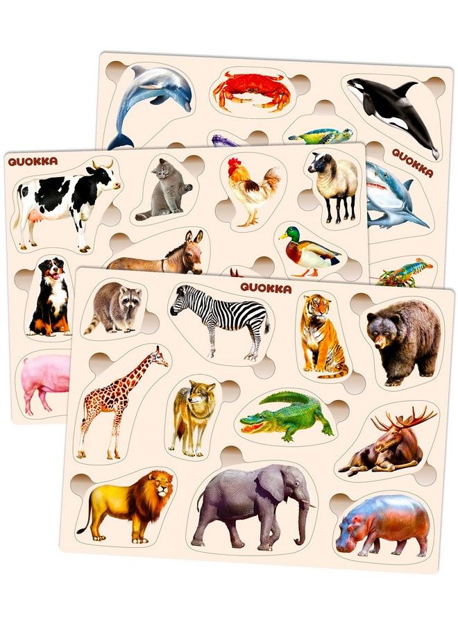 quokka ألغاز خشبية للأطفال الصغار 13 3 ألغاز للأطفال بعمر 24 من كواكا مونتيسوري ألعاب ألغاز الحيوانات للأطفال بعمر 35 سنة لعبة خشبية تعليمية حيوانات واقعية للأولاد والبنات - Image 1