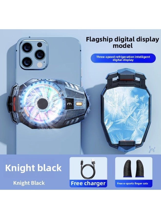 Mobile Phone Radiator Live E-Sports Fast Cooling Suitable For Apple IPhone Black Shark 2pro One Plus Semiconductor Back-Color:Three-speed Digital Display [specially Designed E-sports] Tec Forced Cooling◇Quick Cooling◇Send Finger Cots  - Image 1