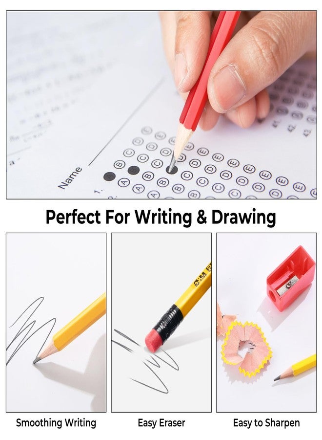 ام اند جي أقلام رصاص M&G ذات غلاف خشبي، 2B، مشحوذة مسبقًا، 24 قلمًا، أصفر وأحمر، سداسي الشكل، بمقبض مريح، مثالية للمدارس والمكاتب. - Image 3