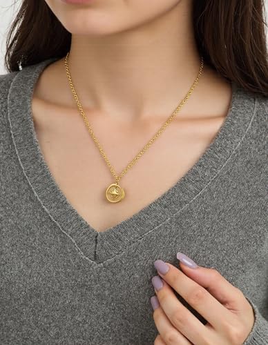 MALLAbyLAMMA Graduation Compass Necklace 18K Gold Plated with Jewelry Box, Inspirational Graduation Gift for Her, Congratulations Keepsake Graduation Cap Box, Graduation Gift Ideas for High School College Grads - Image 2