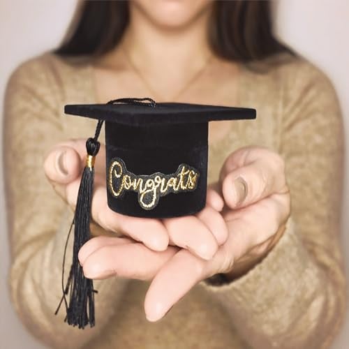 MALLAbyLAMMA Graduation Compass Necklace 18K Gold Plated with Jewelry Box, Inspirational Graduation Gift for Her, Congratulations Keepsake Graduation Cap Box, Graduation Gift Ideas for High School College Grads - Image 5