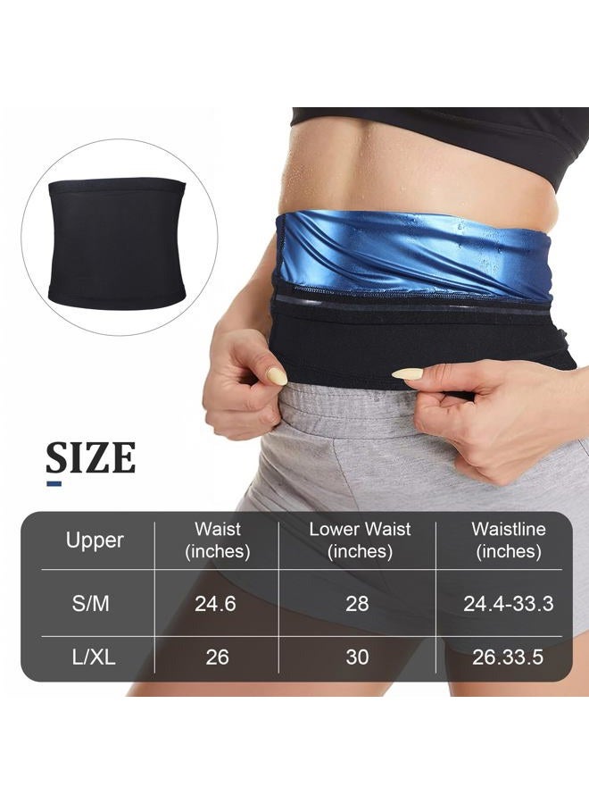 Wanmu Waist Trimmer for Women, Sweat Sauna Belt Band, Waist Cincher, Sauna Slimming Belt S/M-Size - Image 2