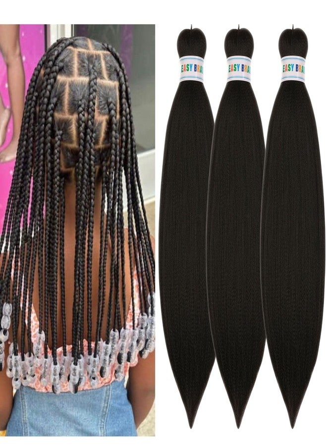 Leticia Kids Braiding Hair Pre stretched 16 inches Black Yaki ez Braid Braiding Hair for Kids Knotless Braids - Image 1