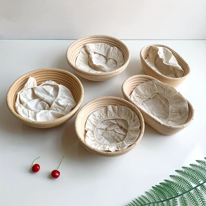 Autumn Vine Oval Bread Basket 11.02 Inch Fermentation Rattan Kit for Sourdough - Image 2