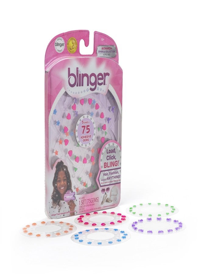 blinger® Bundle! Diamond Collection Starter Set + Sparkle Collection Refill Pack - Monarch | Gem Stamper & 150 Rhinestones | Instantly Add Sparkle to Your Hair | Simply Load, Click, Bling - Image 4