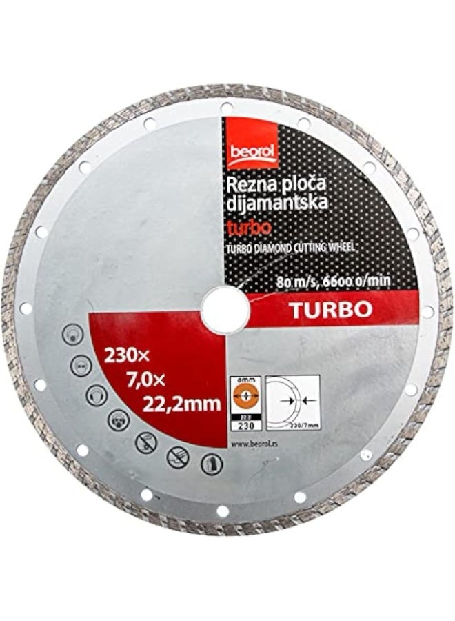 Beorol Turbo Diamond Cutting Disc, ø230mm