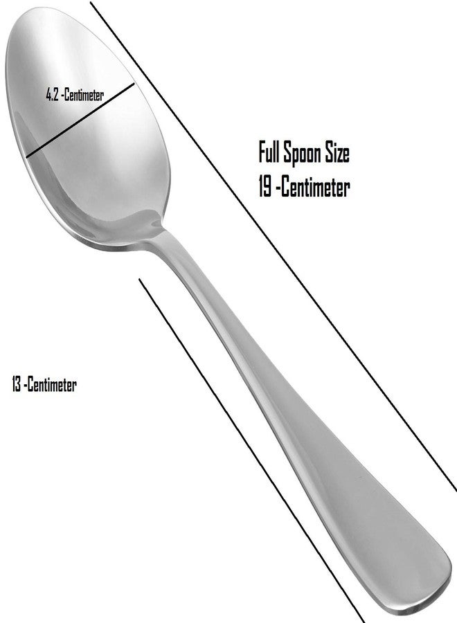 Bartan Star Stainless Steel Heavy Grade Dessert & Dinner Spoons (6) - Image 2