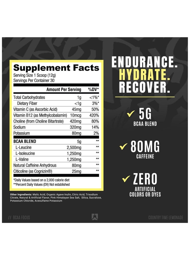 RYSE - BCAA Focus, Lemonade Country Time, 30 Servings 360 g - Image 1